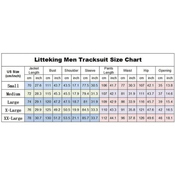 Men's Tracksuits 2 Piece Outfit Casual Long Sleeve Sweat Suit Set Full Zipper - Picture 4 of 5